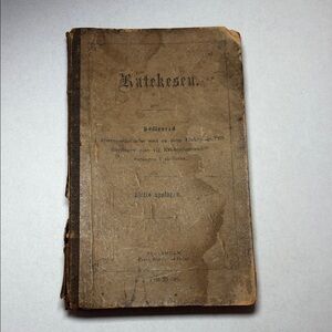 Antique Swedish Book "Katekesen" (Catechism) 1877 Stockholm 6th Ed. Lutheran